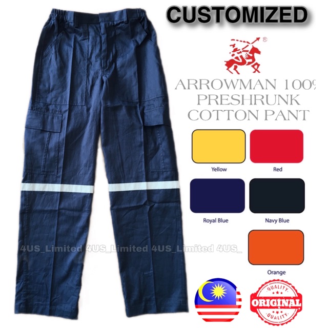 armarmman-100 เปอร์เซ็นต์ของผู้ชายหลายกระเป๋าเสื้อผ้าทำงานกับสะท้อนแสงและยุทธวิธีการขนส่งสินค้ากางเกง selouar kerja