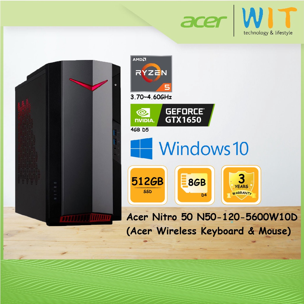 Acer Gaming PC Nitro 50 N50-120-5600W10D /AMD Ryzen 5 5600X / N50-120-5700W10D / N50-120-5700W11G /AMD Ryzen 7 5700G