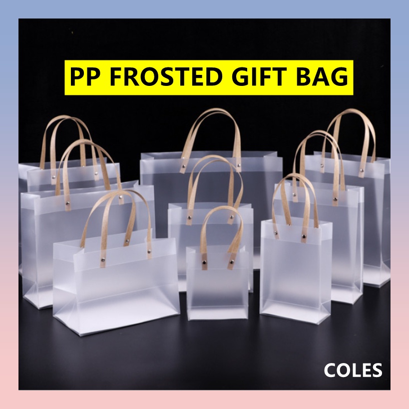Frosted PP Tote Bag PVC Bag Gift Bag Goodies Bag Wedding Beg