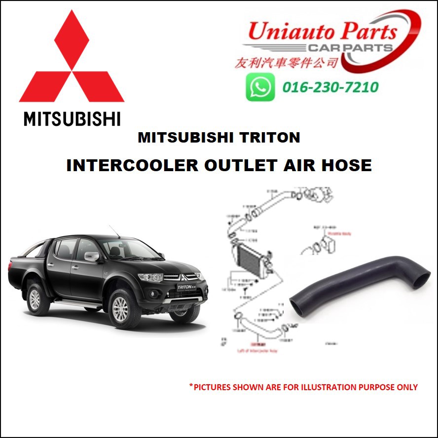 MITSUBISHI L200 KB4T 2.5 D TURBO OUTLET AIR INTERCOOLER TURBO HOSE PIPE 1505A377 