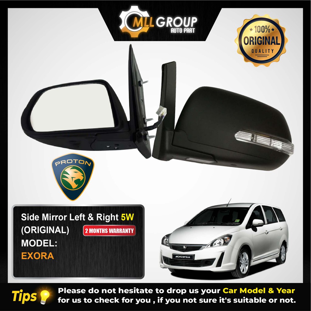 (MLL) PROTON EXORA SIDE MIRROR LEFT & RIGHT (5 WIRE) Shopee Malaysia