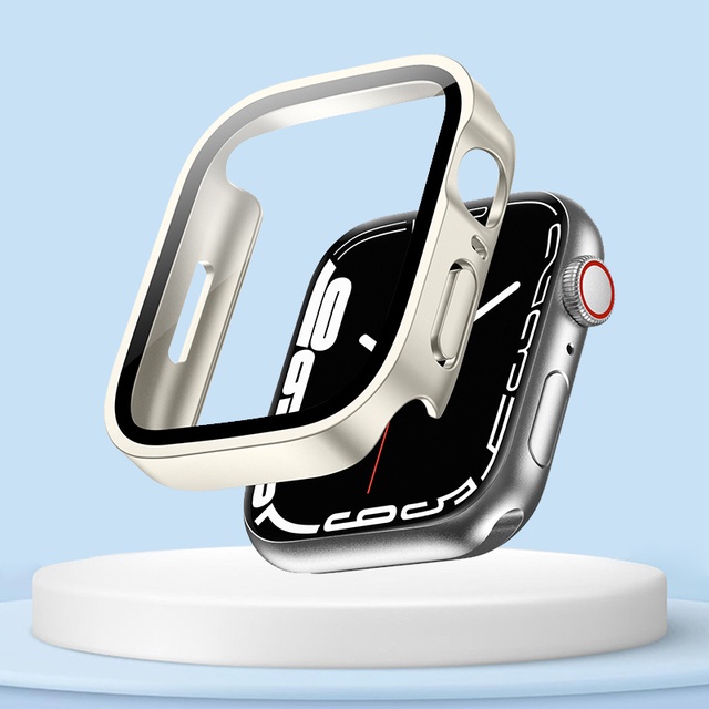 Waterproof Watch Case + Tempered Glass for Smart watch serie 7 cover