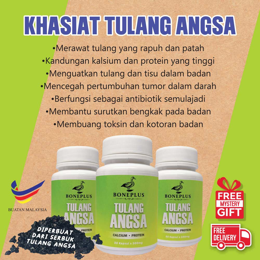 Kapsul Tulang Angsa Bone Plus Tulang Angsa Asli 100 Paling Mujarab Rawat Saraf Patah Tulang Sendi Gout Shopee Malaysia