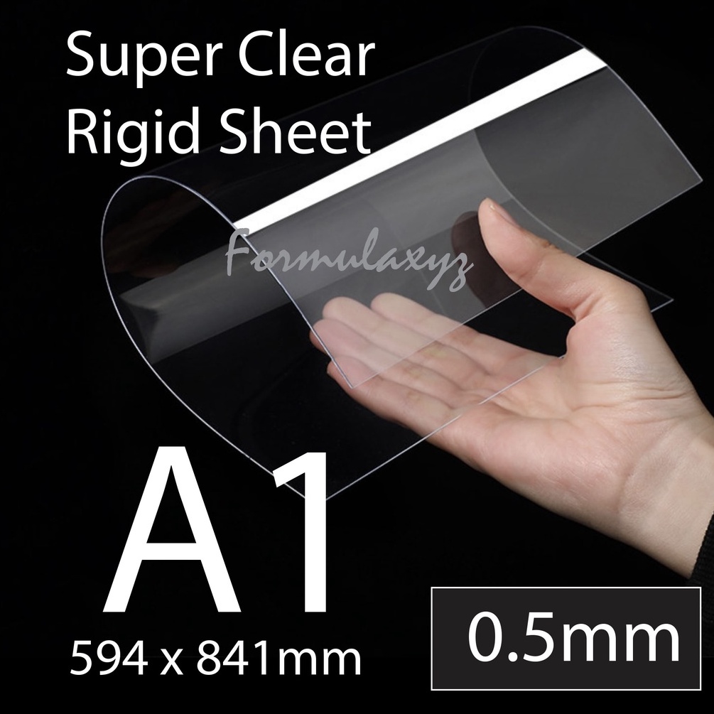 Super Clear Rigid Sheet 0.5mm (+-) - A1 size 594x841mm | Shopee Malaysia