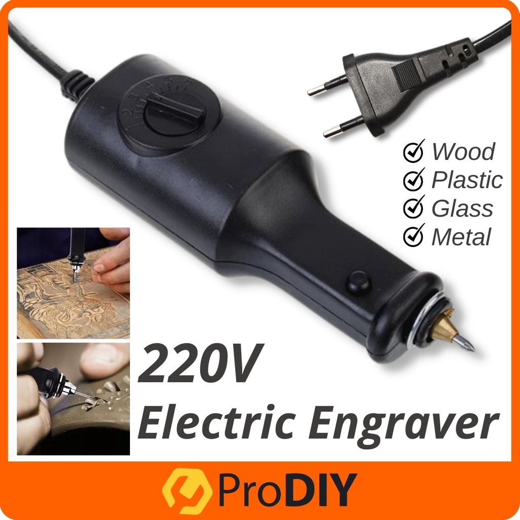 220V Electric Engraver Engraving Carving Tools Mark Pen For Metal Wood PVC Plastic Glass Leather