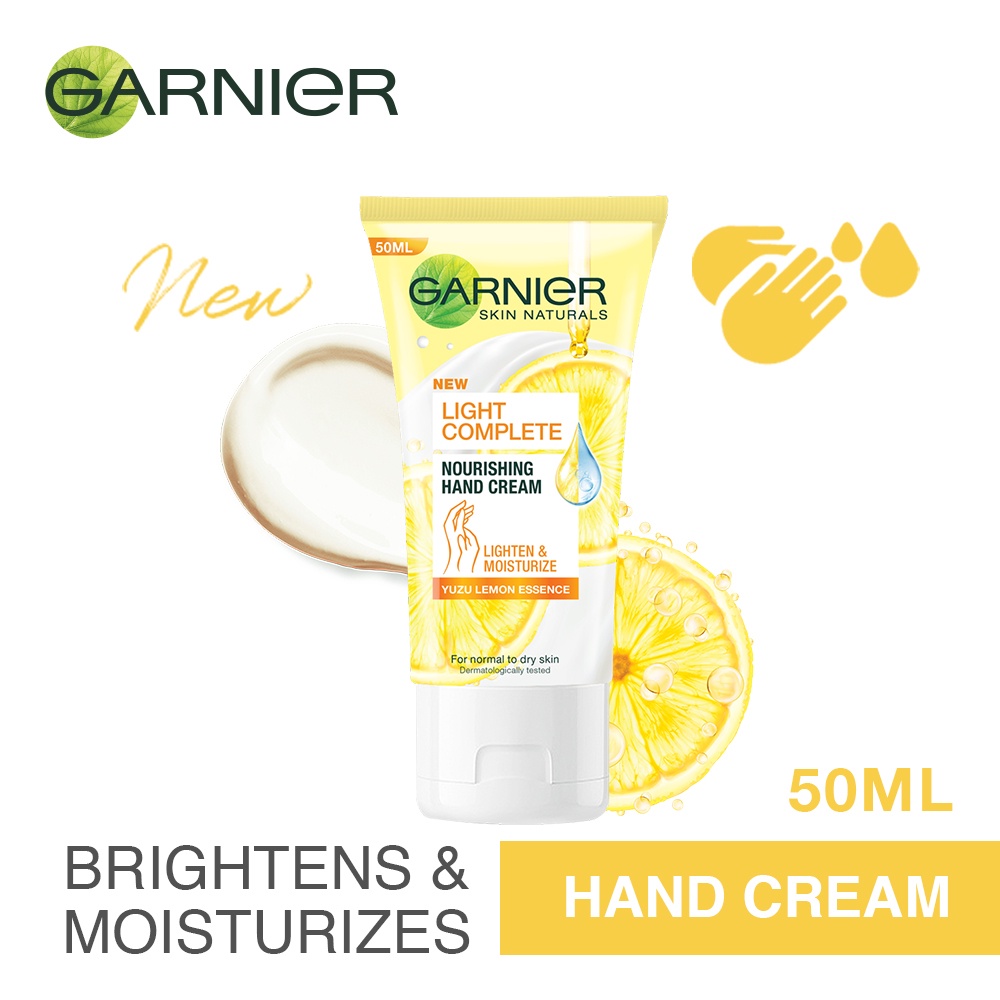 Garnier Light Complete Hand Cream Lotion Brightens & Moisturizes 50ml