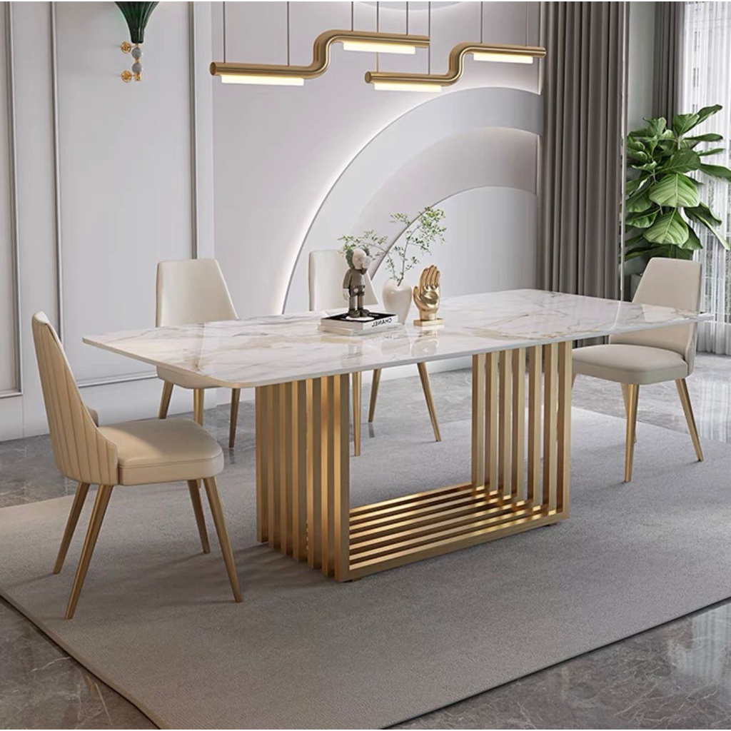 [PRE ORDER] ALEXANDER Dining Table with Premium Marble or Sintered ...