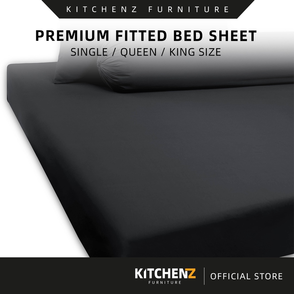 KUN Sabah New Arrival 12 Colors Premium Fitted Bed Sheet / Cadar Tilam