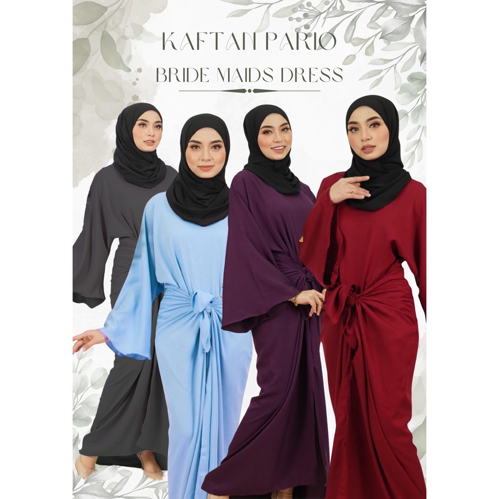 Muslimah Jubah Dress Pario Kaftan Kaftan Pario Ready Stock Free Size