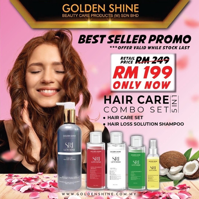 Golden shine hair care combo set offer Rm199.00and free mystery gift