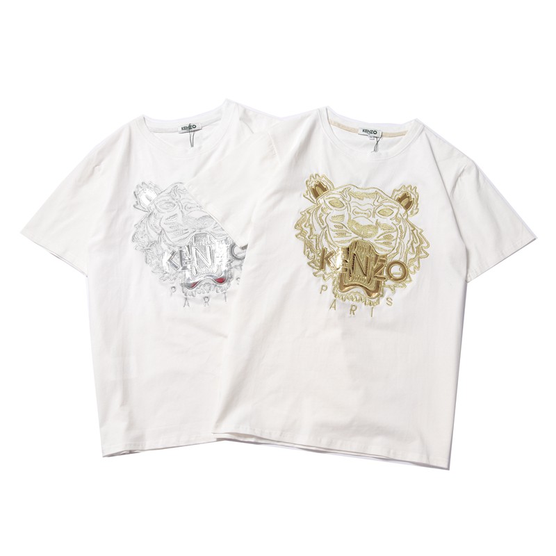 kenzo white and gold t shirt