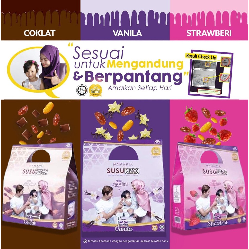 Buy Promosi Susu Rizqi Mamadil 100 Original Perisa Vanilla Coklat Strawberry Kurma Seetracker Malaysia