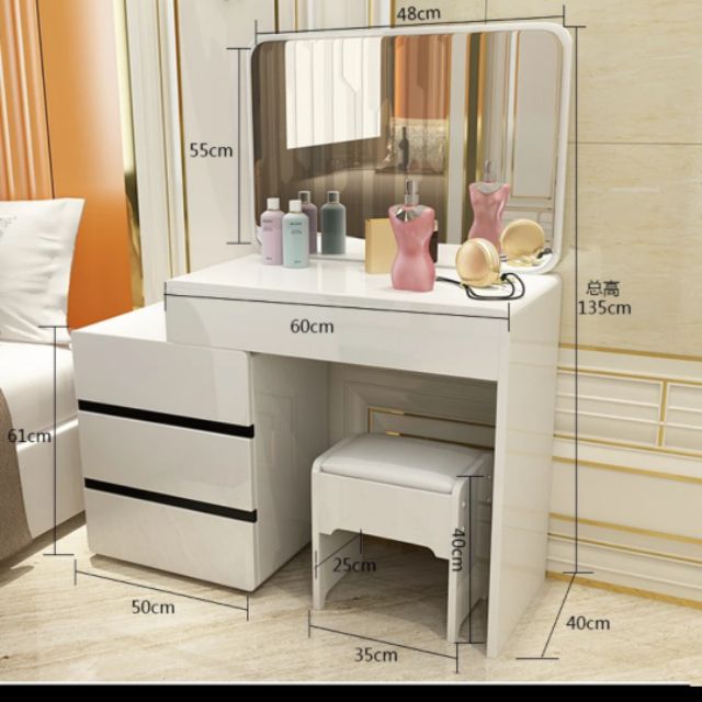 Net Red Dressing Table Bedroom Small Apartment Mini Simple Modern Makeup Tab Shopee Malaysia,Room Furniture Design Simple
