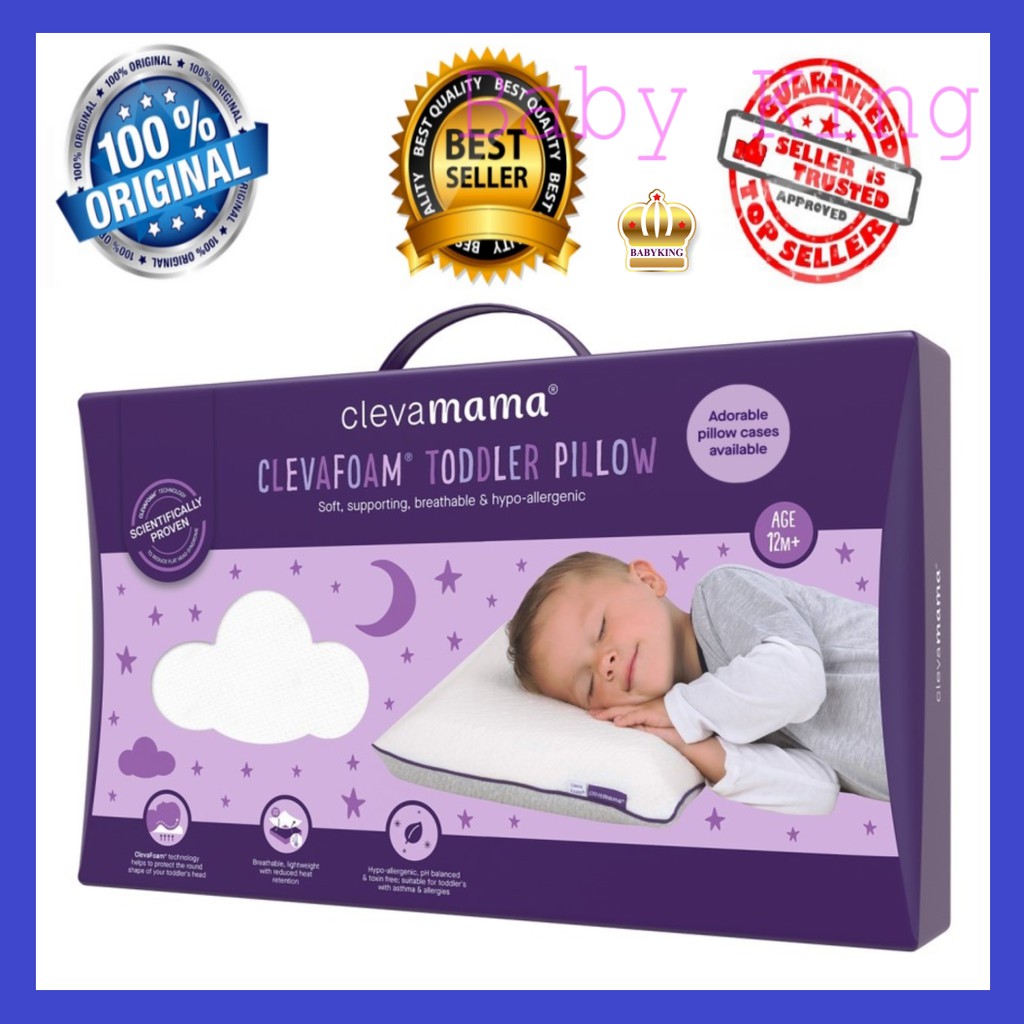 Newest Packaging Clevamama Clevafoam Toddler Pillow For 12