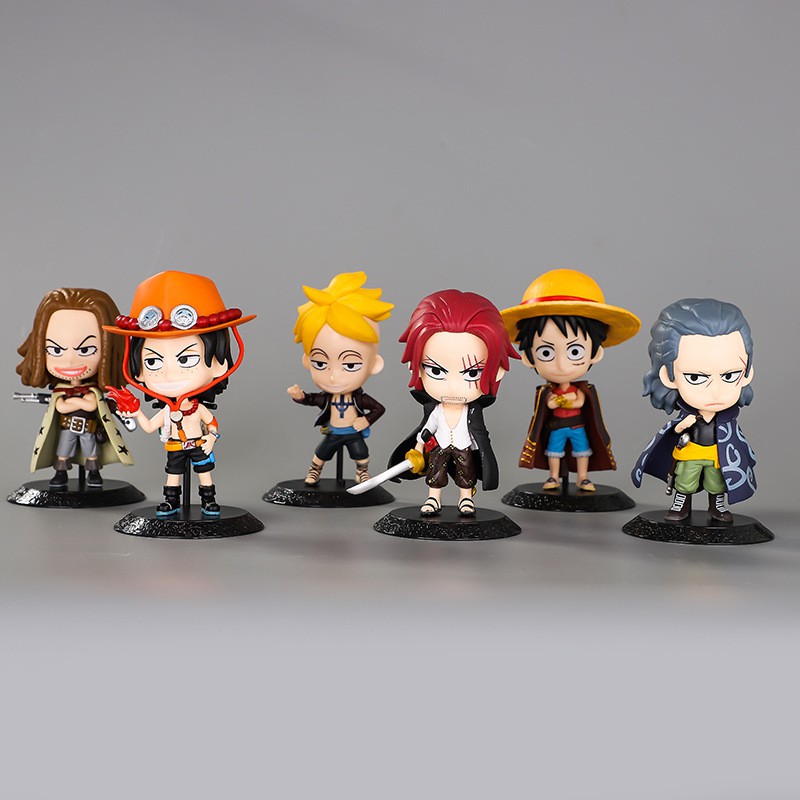 Pvc 6 Styles Red Haired Pirate Crew One Piece Action Figure Ace Luffy Sanji Shanks Anime Model Toy Collectibles Gift Shopee Malaysia