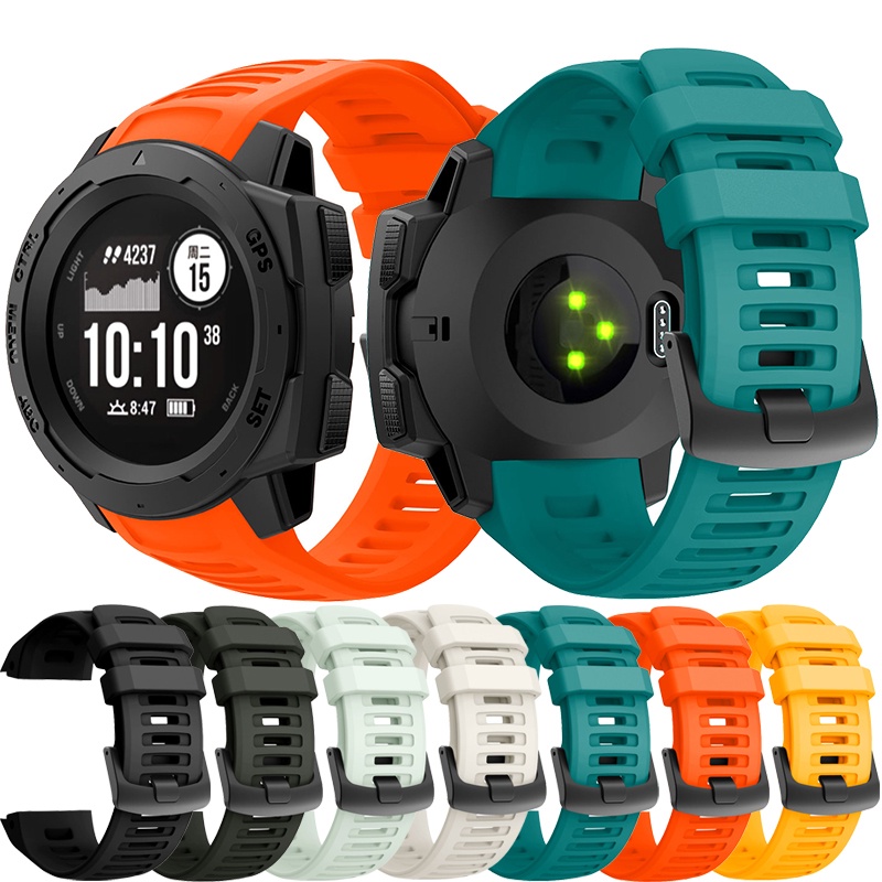 Silicone Watch Band Strap for Garmin Instinct Smart Watch 22mm