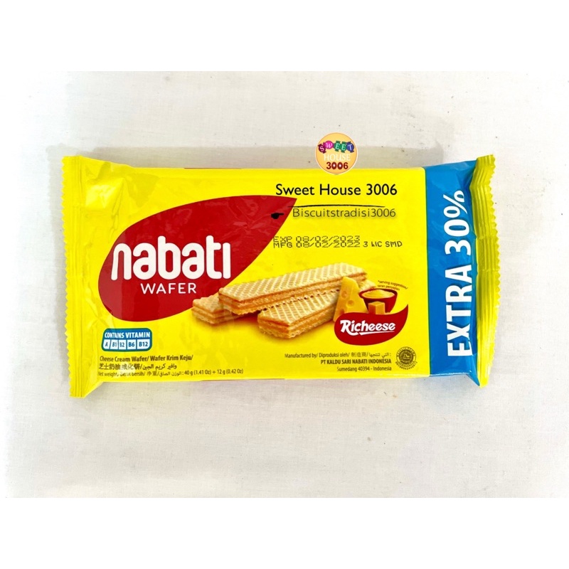 Nabati Richeese Richoco Wafer Extra 30% Cheese Chocolate ( 40g + 12g)