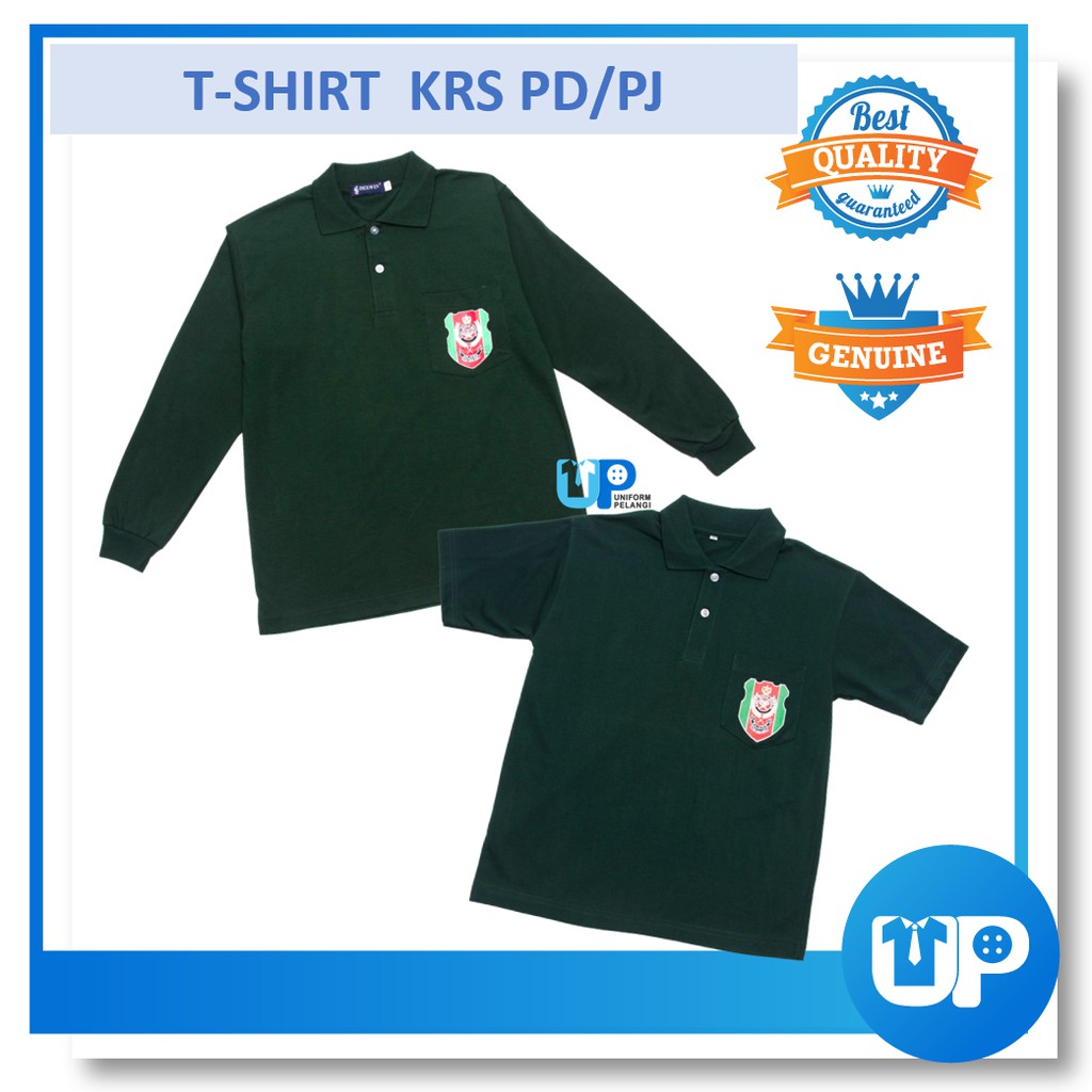 Tshirt Krs Baju Tshirt Krs Sekolah Menengah Lengan Pendek Lengan Panjang Berkolar Baju Tshirt Kadet Remaja Sekolah Shopee Malaysia