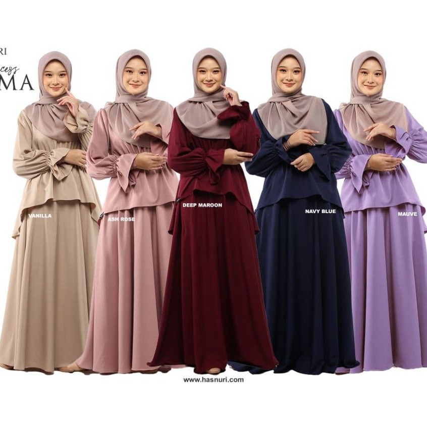 HASNURI PRINCESS EMMA BAJU KURUNG ️ BAJU KURUNG MUSLIMAH PRINCESS SKIRT