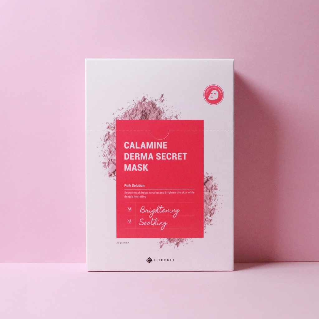 [KSECRET] Calamine Derma Secret Mask (10 sheets), 1sheet = 25g/0.88oz