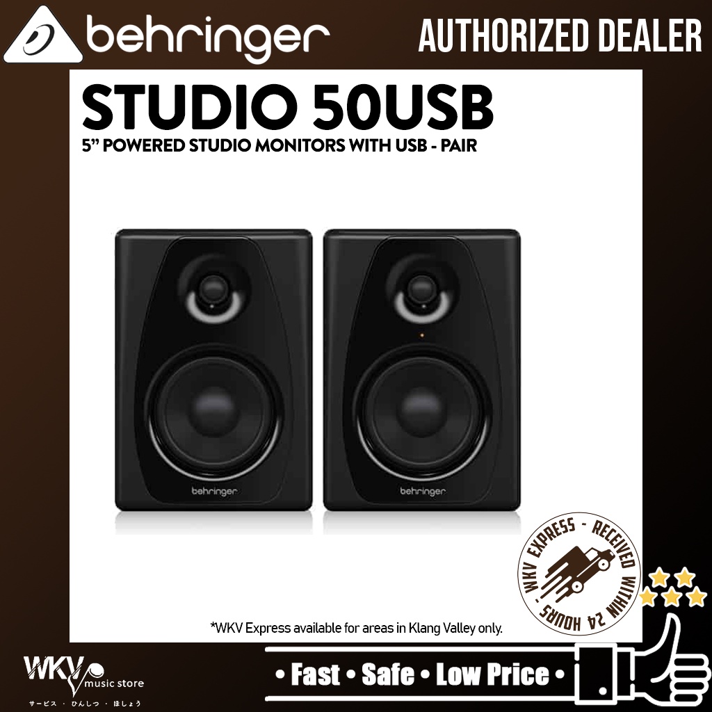 Behringer STUDIO 50USB 5" Powered Studio Monitors with USB - Pair ...