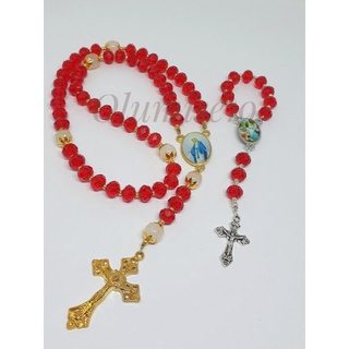 Catholic Rosary Rondell & White Jade / St. Raphael Archangel Chaplet
