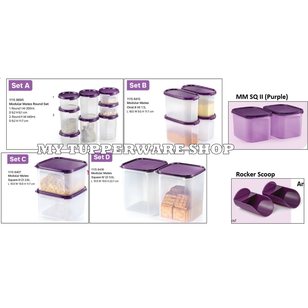 TUPPERWARE  MODULAR MATE ROUND SQUARE OVAL SET / MM SET