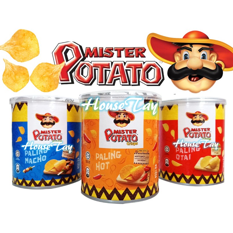 Mister Potato Chips 45g Original Bbq Hot Spicy