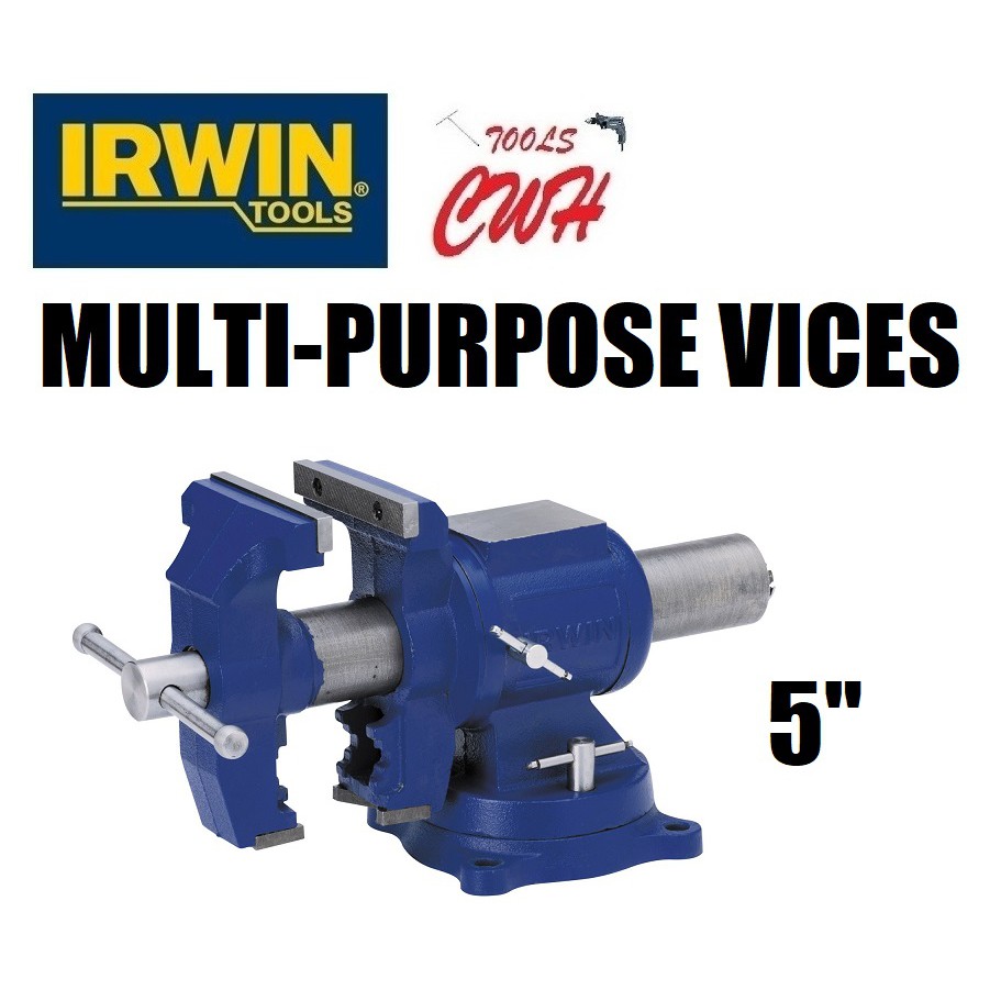 PRC / IRWIN 5" MULTI PURPOSE SWIVEL BASE BENCH VICES VICE VISE VISES