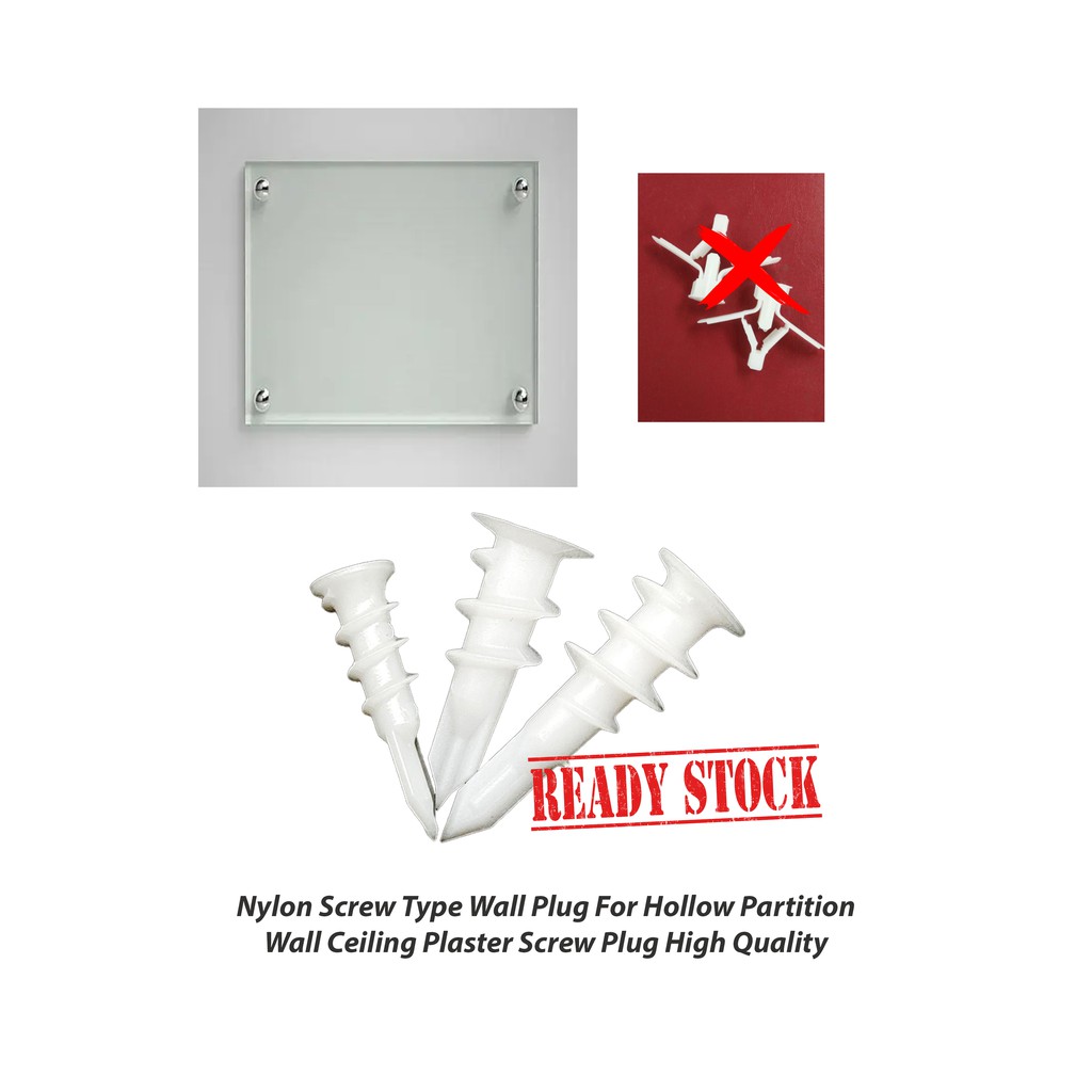 【Ready Stock】Nylon Screw Type Wall Plug For Hollow Partition Wall ...