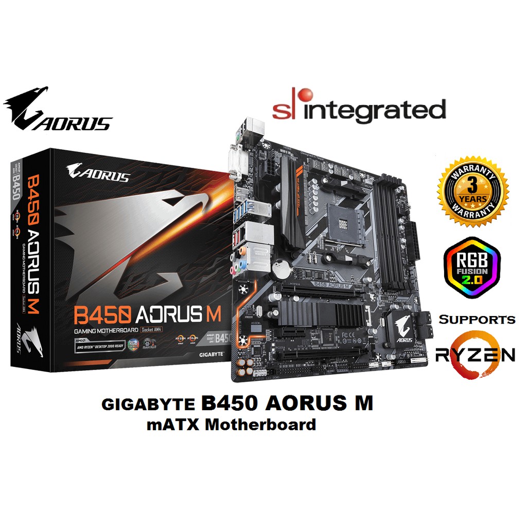 GIGABYTE B450 AORUS M microATX Motherboard | Shopee Malaysia