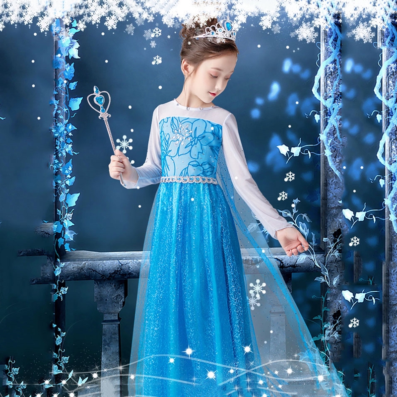 NNJXD Princess Elsa Dress for Girls Frozen Dresses Birthday Party Clothes
