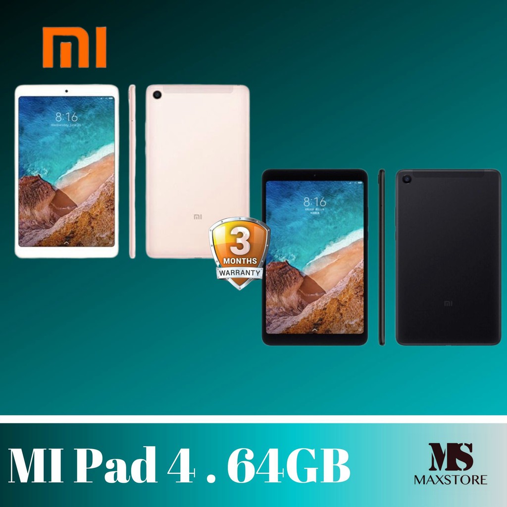 Xiaomi Mi Pad 4 Cellular 4G LTE / Wi-Fi [64GB + 4GB RAM] Tablet Android ...