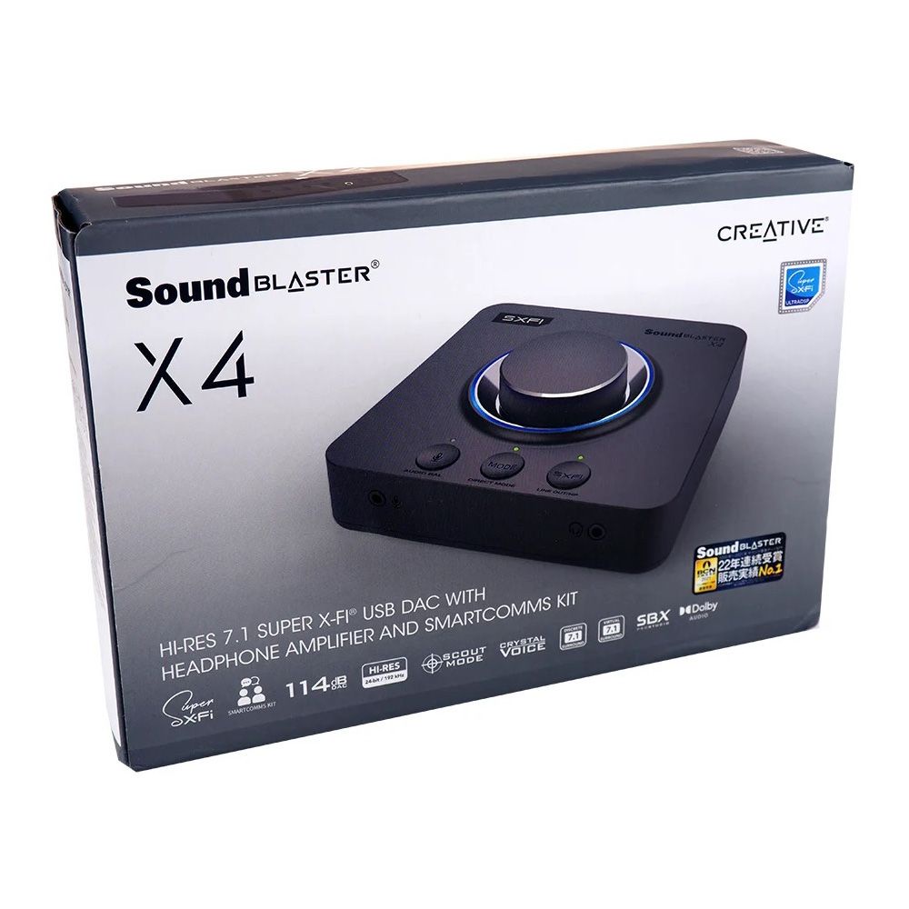 Creative Sound Blaster X4 Hi-res 7.1 External USB DAC and Amp Sound ...