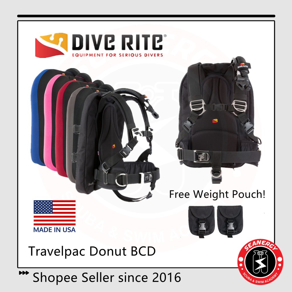 Dive Rite Travelpac BCD Travel BCD Buoyancy Control Device BC Buoyancy