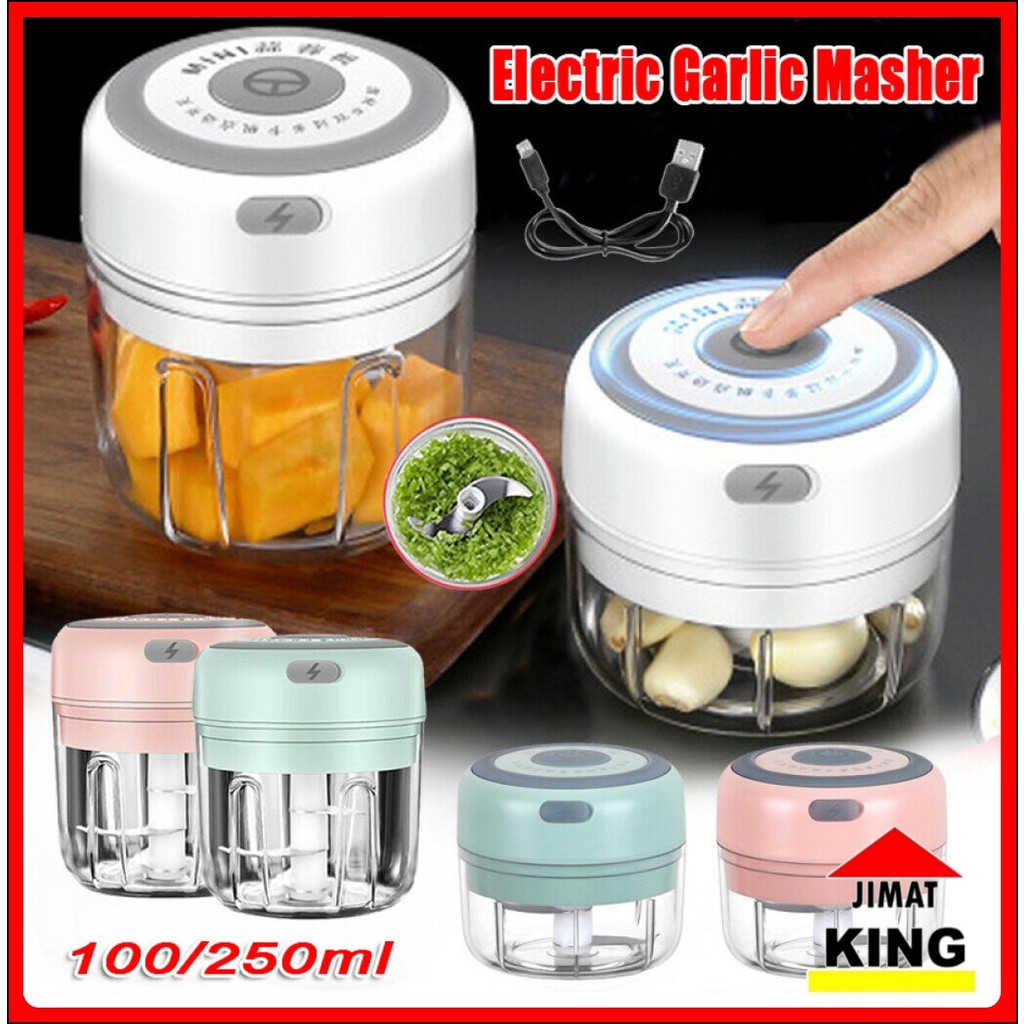 Mini USB Electric Masher Garlic Grinder Press Vegetable Chili Meat Grinder Chopper Kitchen Tools Food Grinder 搅拌器 碎搅机