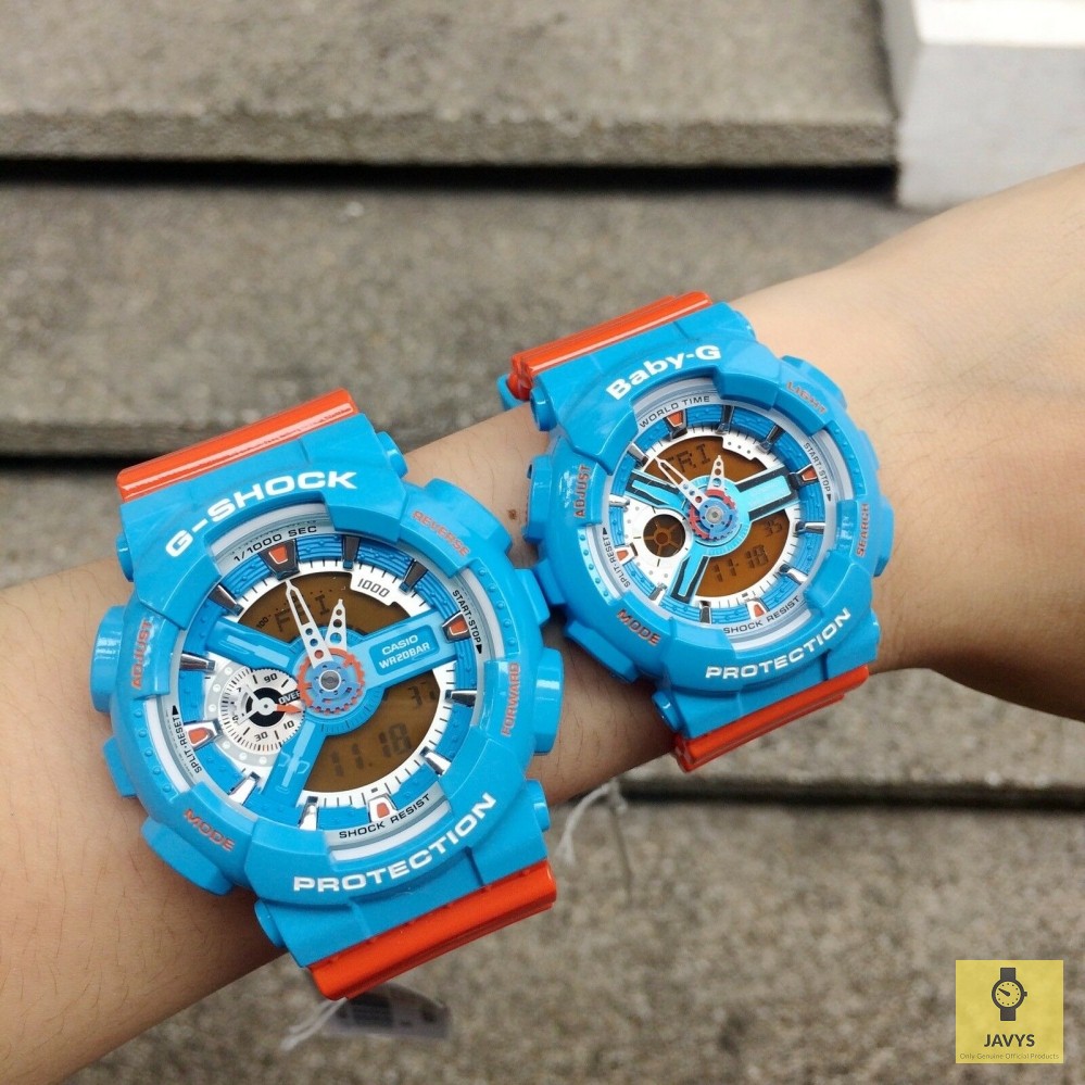 超人気高品質 g-shock baby-g スカイブルー＆オレンジ ba-110nc - 腕時計