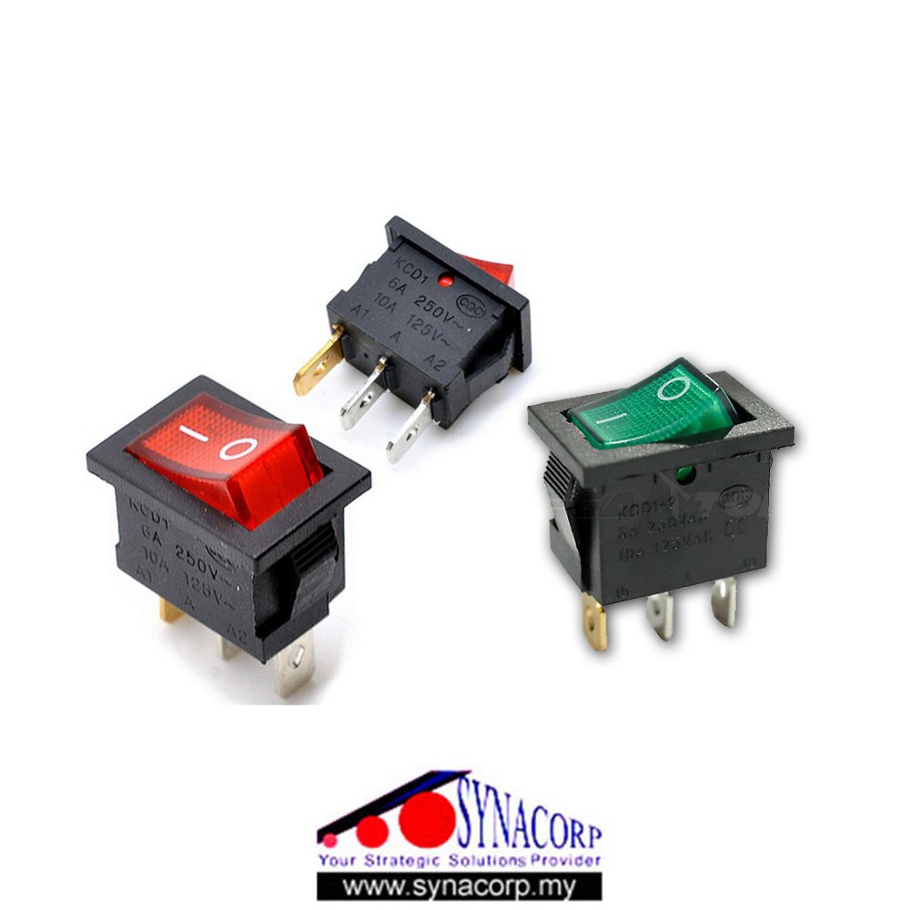 Rocker Switch 3pins On/Off with light KCD1 Shopee Malaysia