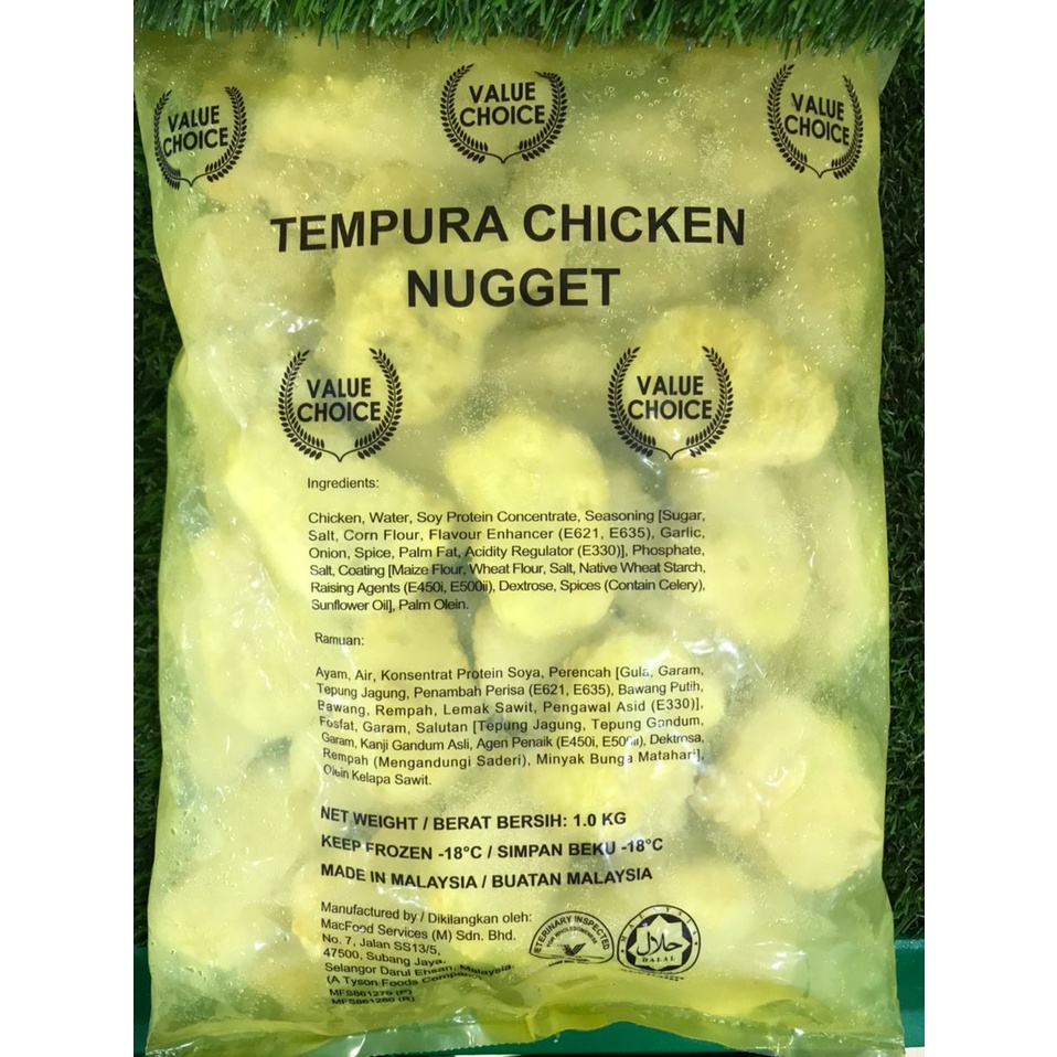 [Halal] Value Choice Tempura Chicken Nugget 1kg Shopee Malaysia