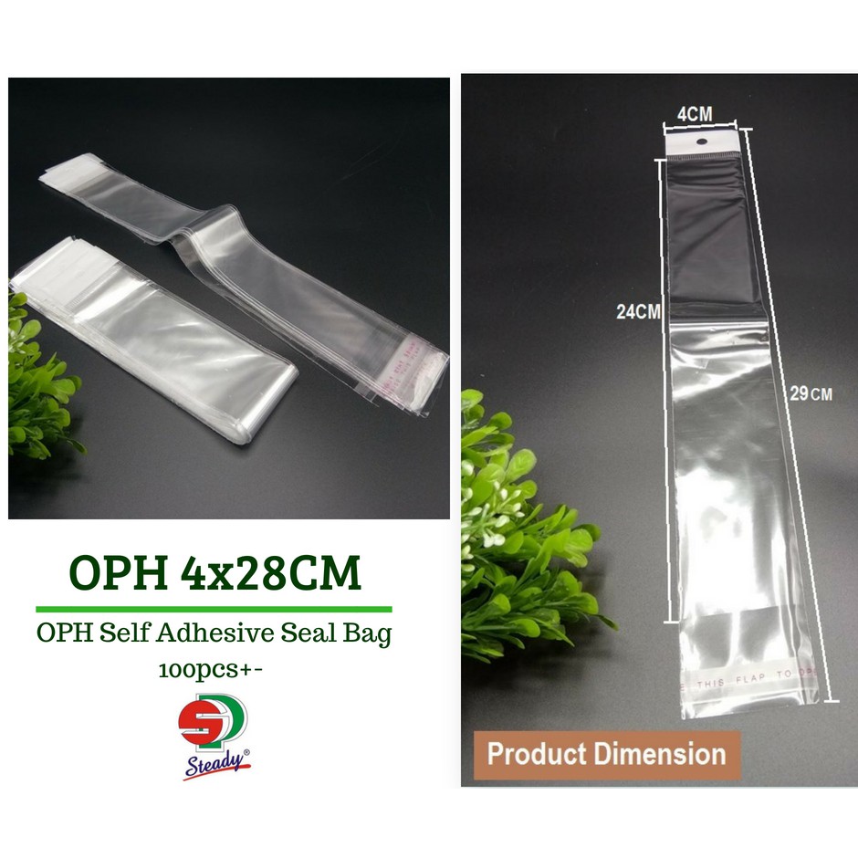(100pcs) OPH Self Adhesive Seal Bag [4x28cm] Shopee Malaysia