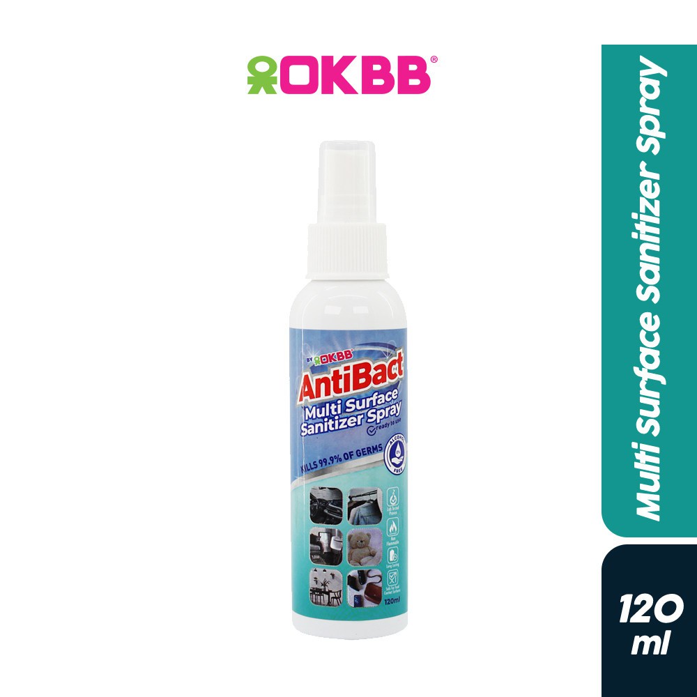 OKBB Multi Surface Sanitizer Spray 120ml Alcohol Free