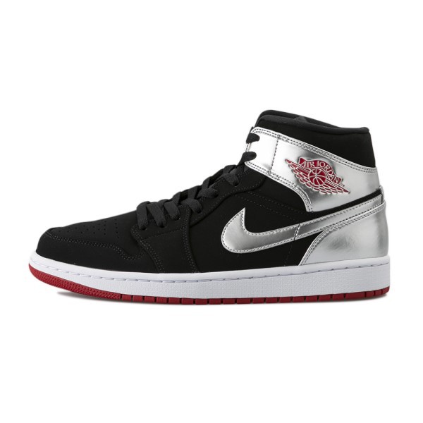 air jordan 1 black and silver