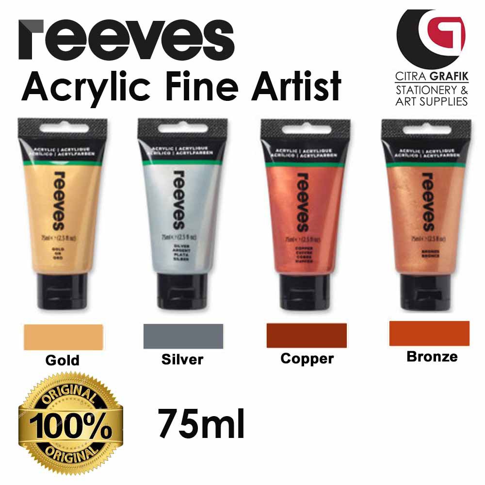 Reeves Fine Artist Quality Series Metallic Acrylic Colour Paint 75ML