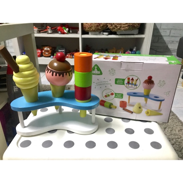 elc wooden ice cream set