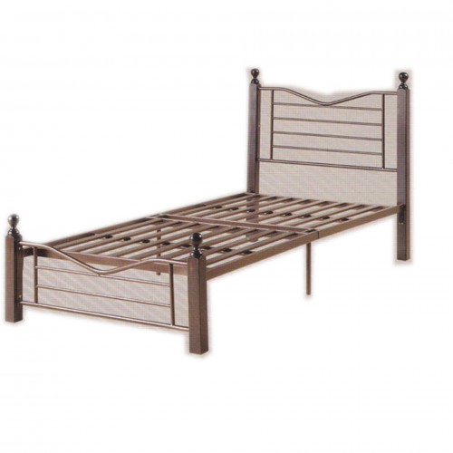 3V-WB900 Extra Strong Super Base Single Metal Bed (Walnut) | Shopee ...