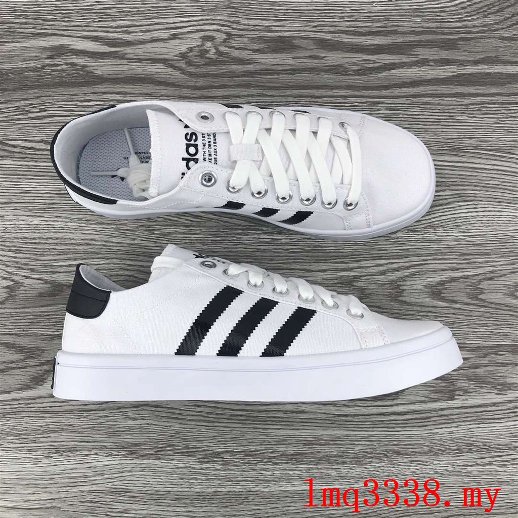 100% original Adidas CourtVantage Clover Sneakers Black and White S78765 |  Shopee Malaysia