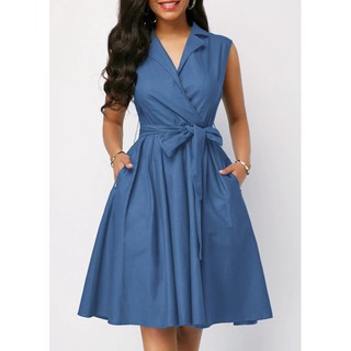 summer navy blue dress