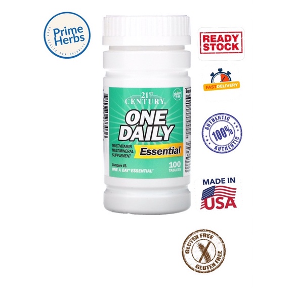 21st Century ONE Daily ESSENTIAL 100 Tablets-multivitamin | Shopee Malaysia