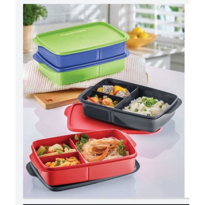 (READY STOCK)Tupperware Jolitup 1.0L 1pc or 2pcs red+black or blue+green set