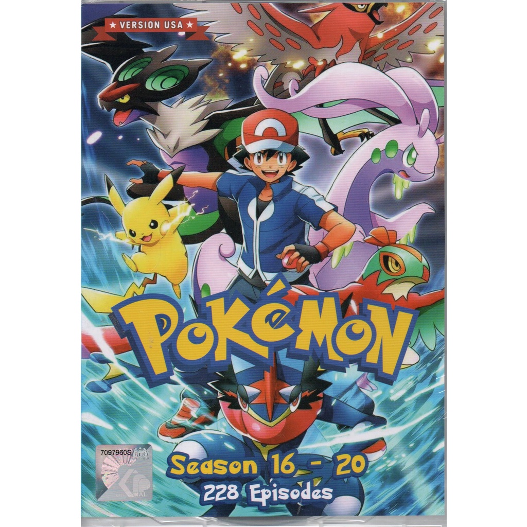 Anime DVD Pokemon Complete Series Season 16-20 Vol.1-228 End (USA Version)